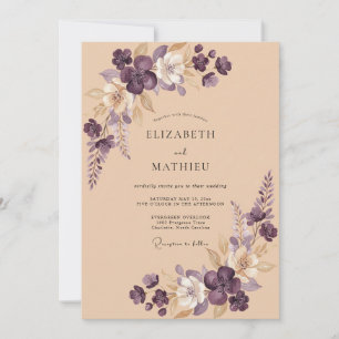 Convite Casamento Amethyst Soft Blossom