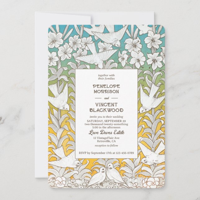 Convite Casamento Amor de Rola Vintage (Frente)