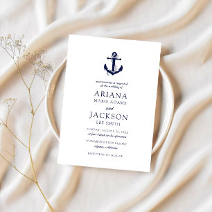 Convite Casamento Âncora Náutica