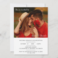 Casamento animado moderno com foto minimalista