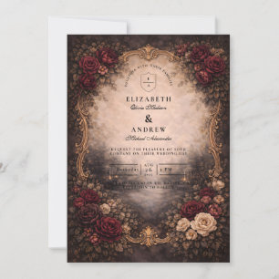 Convite Casamento Antigo Barroco Europeu