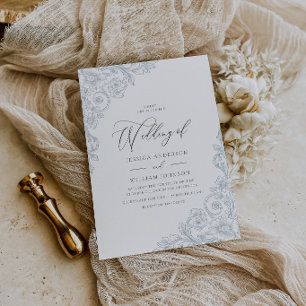 Convite Casamento Antigo Elegante e Deslumbrante