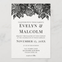 Casamento Antiquado de Engrenagem de Rosas Negras 