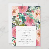 Casamento Antiquado de Flor de Vintage Watercolor