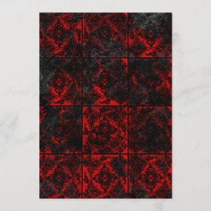 Convite Casamento Antiquado de Red Gothic 