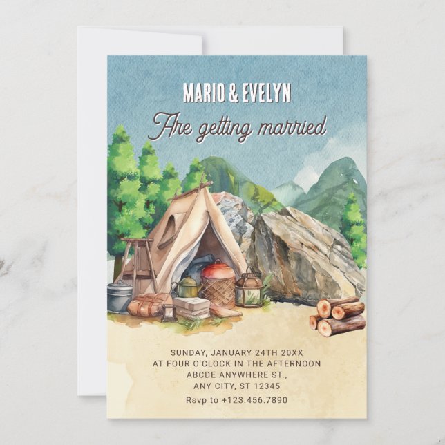 Convite Casamento ao ar livre (Frente)
