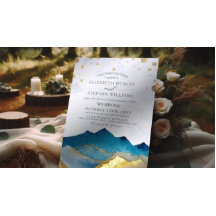 Casamento ao Ar Livre com Montanha e Folha de Ouro