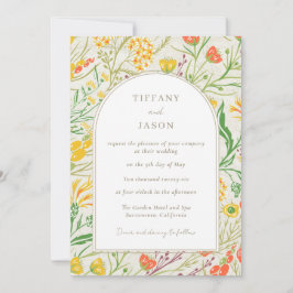 Convite Casamento ao ar livre de Wildflower Wild Meadow