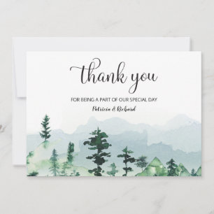 Convite Casamento ao Ar Livre na Floresta com Aquarela Agr