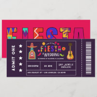 Casamento ao Estilo de Bilhete de Festa Mexicana E