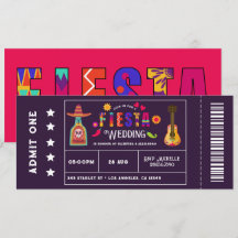 Casamento ao Estilo de Bilhete de Festa Mexicana E