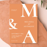 Casamento Apricot Minimalista Moderno