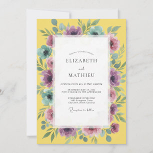 Convite Casamento Aquarela Âmbar Âmbar