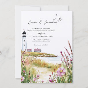 Convite Casamento Aquarela do Farol