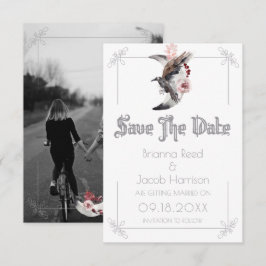 Convite Casamento Aquarela Lua E Corvo Salvar A Data