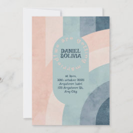 Convite Casamento Arco-Íris dos anos 70