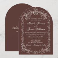 Casamento Arqueado de Chocolate Marrom Antigo