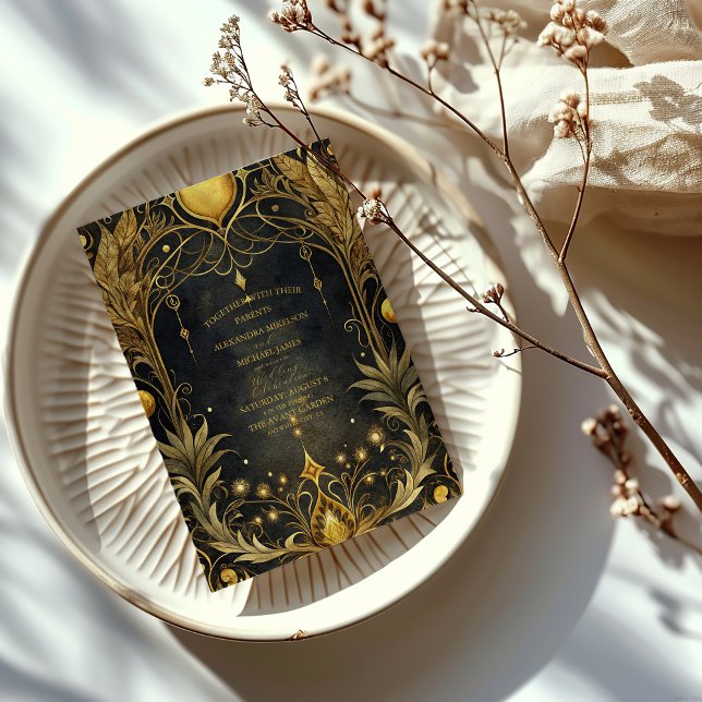 Convite Casamento Art Nouveau em Ouro Preto (Criador carregado)