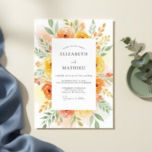 Convite Casamento Artístico com Flor de Pessegueiro