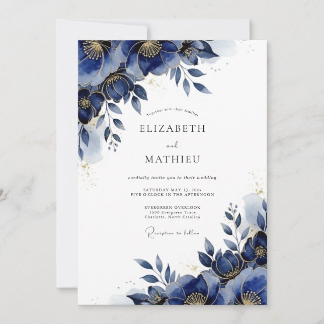 Convite Casamento Artístico de Outono com Laranja Queimada (Frente)