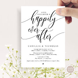 Convite Casamento às Escapadas, Festa Felizes para Sempre