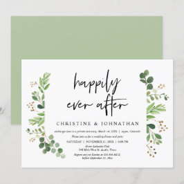 Convite Casamento às escondidas, Jantar Felizes para Sempr