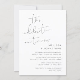 Convite Casamento às Escuras, A Celebração Continua