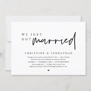 Convite Casamento às Escuras, Acabamos de Casar