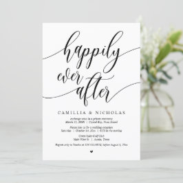 Convite Casamento às Escuras, Festa Felizes para Sempre