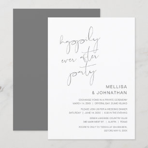 Convite Casamento às Escuras, Festa Felizes para Sempre