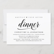 Casamento às Escuras, Jantar Felizes para Sempre