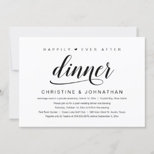 Convite Casamento às Escuras, Jantar Felizes para Sempre