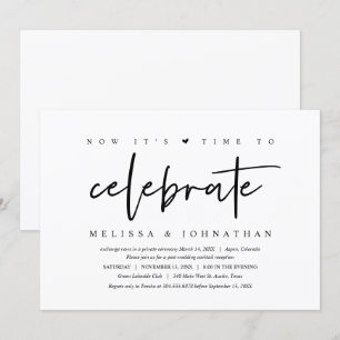 Convite Casamento às pressas, hora de celebrar