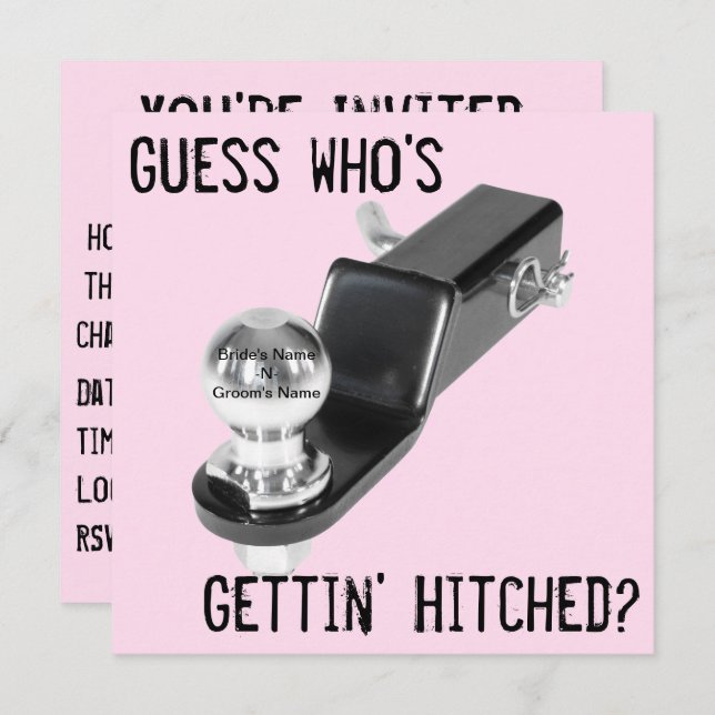 Convite - Casamento - "Atingido" (Frente/Verso)