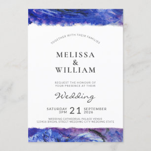 Convite Casamento Azul