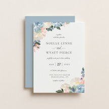 Casamento azul-claro botânico elegante
