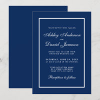 Casamento Azul Clássico Elegante Moderno