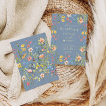 Casamento Azul com Derramamento Elegante Moderno