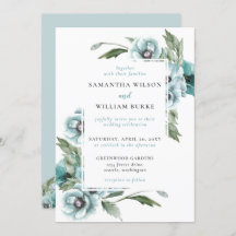 Casamento Azul com Derramamento Floral Rustic Wate