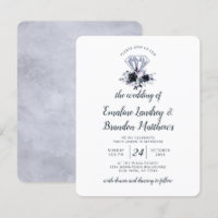 Casamento Azul com Diamante Floral Nocturno