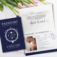Casamento Azul de Destino de Passaporte Viagem
