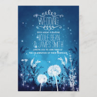 Casamento Azul de Folhagem e Estrelas Noturnas Enc