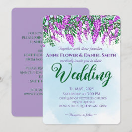 Convite Casamento Azul de Jacaranda Sky