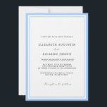 Convite Casamento Azul de Script Elegante e Chic<br><div class="desc">Apresentando nosso suposto e empoeirado Blue Wedding Invitation Suite,  onde elegância eterno encontra encanto contemporâneo.</div>