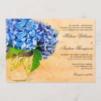 Casamento azul do frasco de pedreiro da aguarela