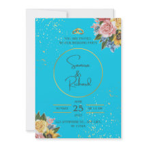 Casamento azul e floral