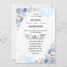 Casamento azul elegante branco