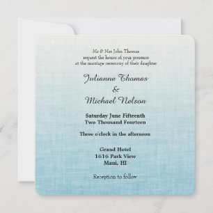 Convite Casamento Azul Gradiente