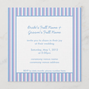 Convite Casamento Azul-Lilás Branco-Stripes-branco azul