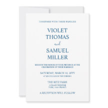 Casamento Azul Luxo Minimalista 